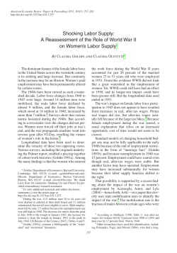 Shocking Labor Supply: A Reassessment of the Role of World War II