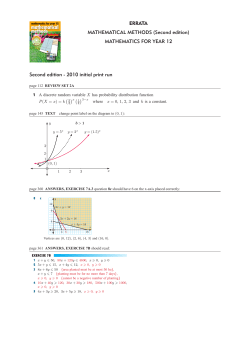 Errata - Haese Mathematics