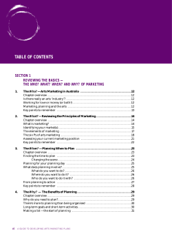 TABLE OF CONTENTS - Australia Council