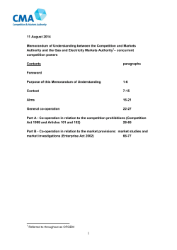 140224MoU - OFGEM CLEAN