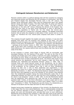 Distinguish between Menshevism and Bolshevism
