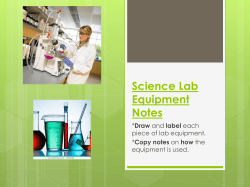 Science Lab Equipment Notes