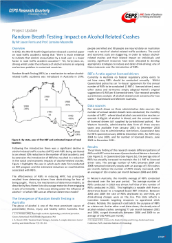 Random Breath Testing: Impact on Alcohol Related Crashes