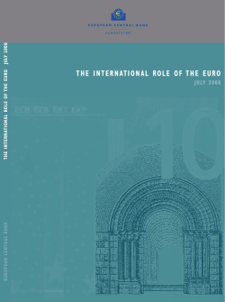 The International Role of the Euro - ECB