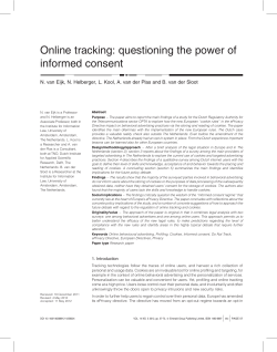 Online tracking: questioning the power of informed consent