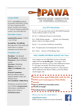 July newsletter 2016 - Printmakers Association of WA