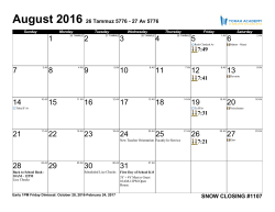 school calendar