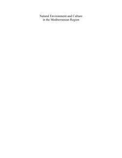 Natural Environment and Culture in the Mediterranean Region