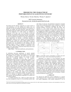 Preserving the Character of Perturbations in Scaled Pitch Contours