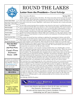 RLPOA Spring Newsletter - Round Lake Property Owners Association