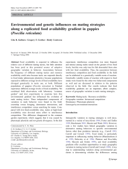 Environmental and genetic influences on mating