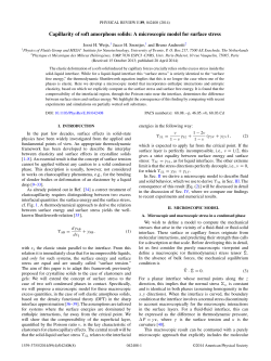 Capillarity of soft amorphous solids: A microscopic model for surface