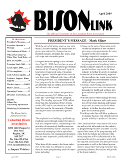 Bison Link APR 09 - Canadian Bison Association