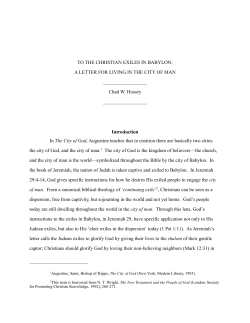 TO THE CHRISTIAN EXILES IN BABYLON