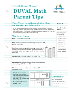DUVAL Math Parent Tips