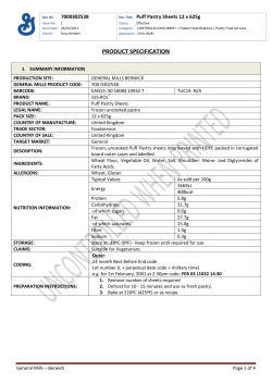 Puff Pastry Sheets 12 x 625g