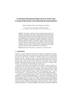 An Emotion Dimensional Model based on Social