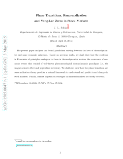 Phase Transitions, Renormalization and Yang