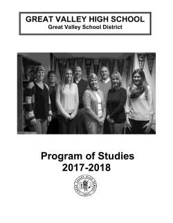 2017-2018 Program of Studies - Great Valley School District