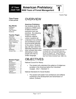 American Prehistory - The Forest History Society