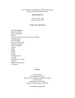 Denys, Arnold - Association for Diplomatic Studies and Training