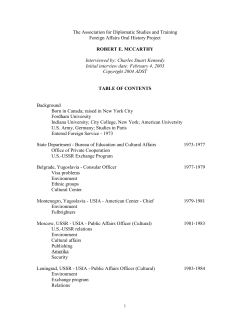The Association for Diplomatic Studies and Training Foreign Affairs