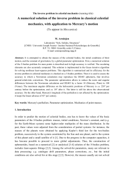 Equations of motion for the mass centers
