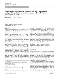 Differences in anthropometry, somatotype, body composition and