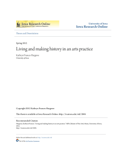Living and making history in an arts practice
