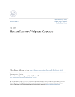 Hossam Kassem v. Walgreens Corporate
