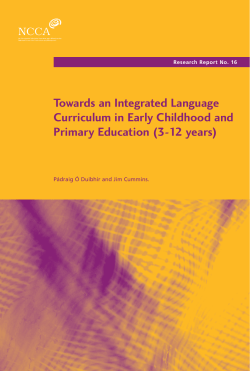 Towards an Integrated Language Curriculum in Early
