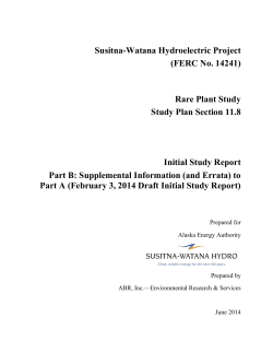 Part B - Susitna-Watana Hydroelectric Project