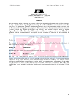 ASUA Constitution - University of Arizona