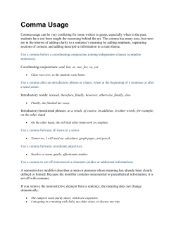 Comma Usage - Antioch University