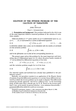 solution of the inverse problem of the calculus of variations