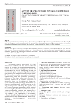 A study of nail changes in various dermatosis