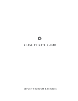 Chase Private Client - Deposit Products and Services