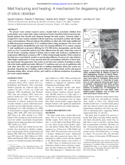 Melt fracturing and healing: A mechanism for degassing and origin