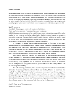 General comments Specific comments Line 21