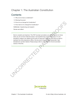 1: The Australian Constitution