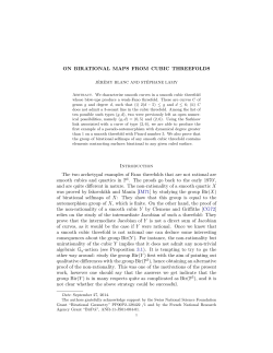 On birational maps from cubic threefolds - Institut