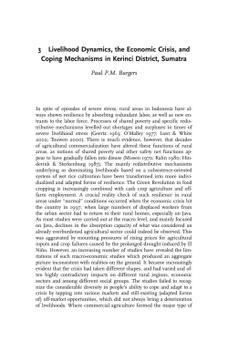 3 Livelihood Dynamics, the Economic Crisis, and Coping