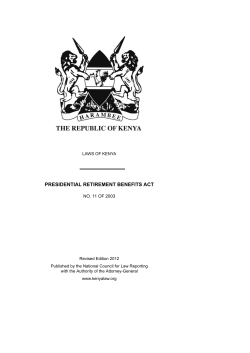 presidential retirement benefits act