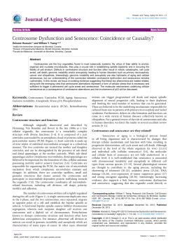 Centrosome Dysfunction and Senescence: Coincidence or Causality?