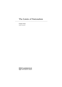 The Limits of Nationalism