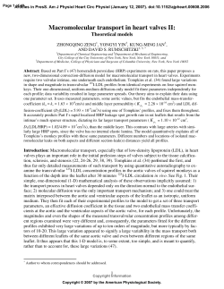 Macromolecular transport in heart valves II - AJP