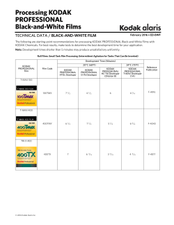 Processing KODAK PROFESSIONAL Black-and-White