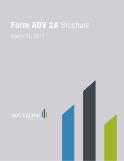 Form ADV Part 2A - WaterOak Advisors