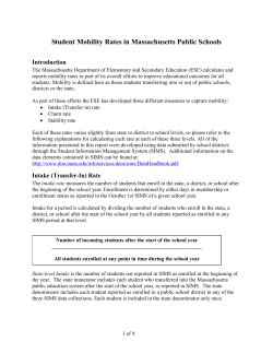 Student Mobility Rates in Massachusetts Public Schools