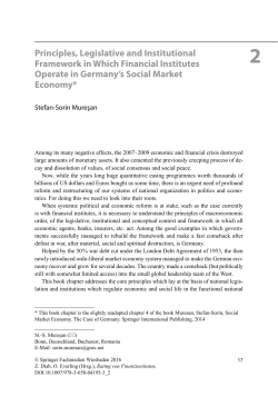 Principles, Legislative and Institutional Framework in